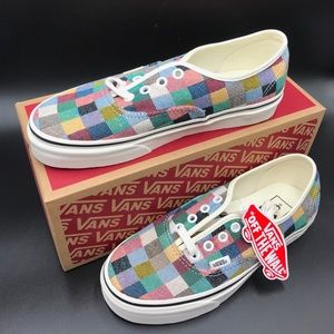 vans authentic woven checkerboard multicolor